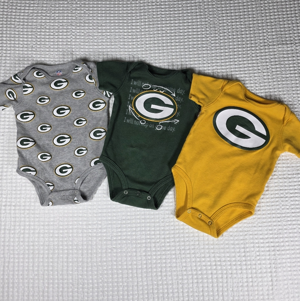 (Lot Of 5) Green Bay Packers Baby Onesies - Picture 4 of 5